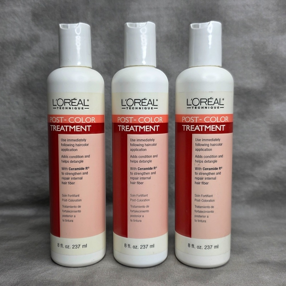 (X3) L'Oreal Technique Post-Color Treatment Conditioner w/Ceramide R 8 oz
